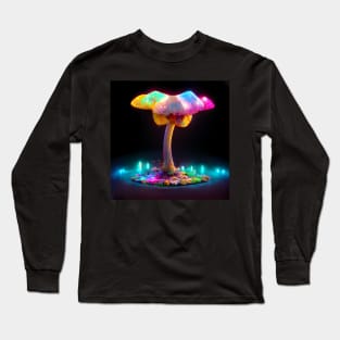 Shroom Bloom (Psychedelic Colorful Nature) Long Sleeve T-Shirt